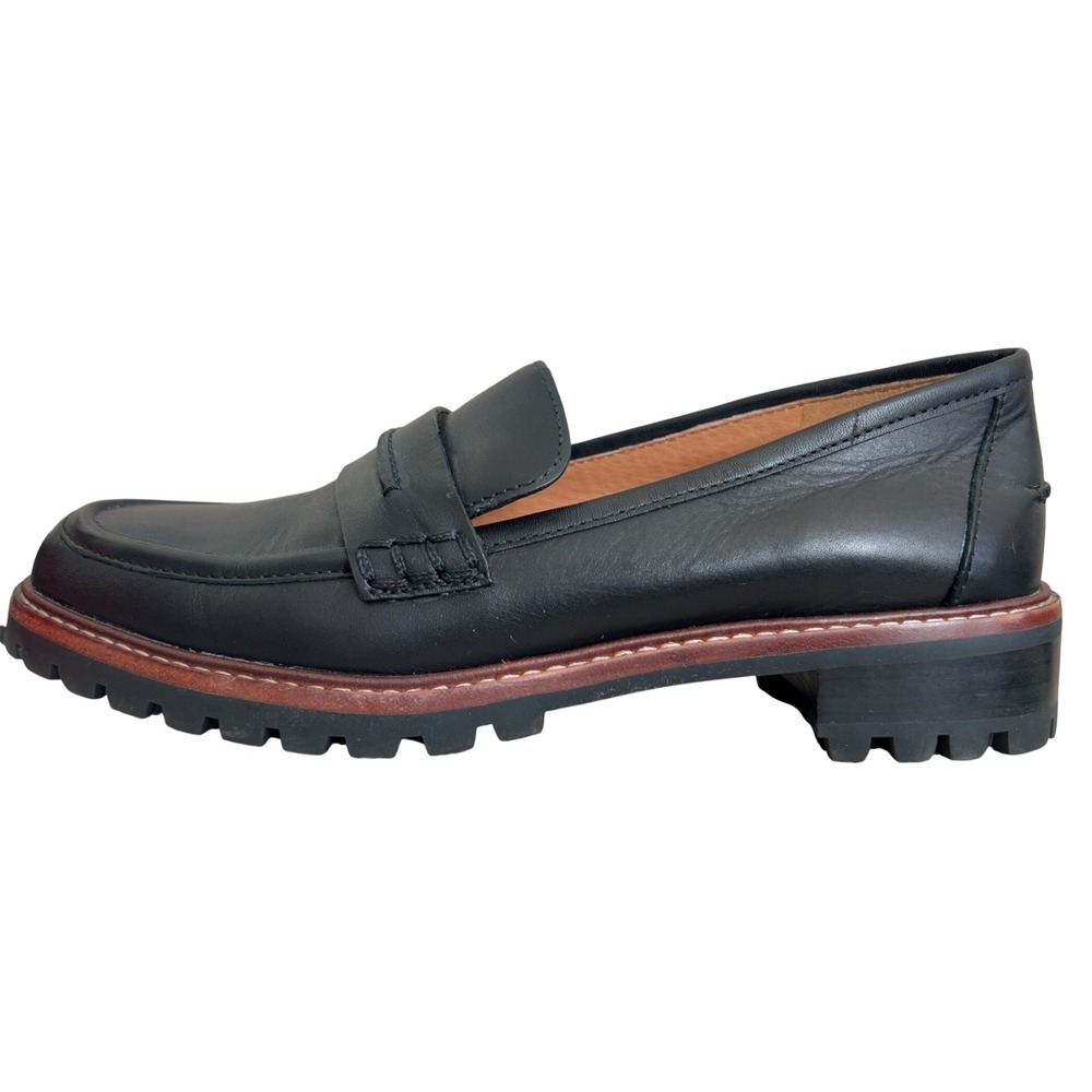Madewell The Corrinne Lugsole Leather Loafer | Color: True Black | SZ: 7 - Picture 7 of 10